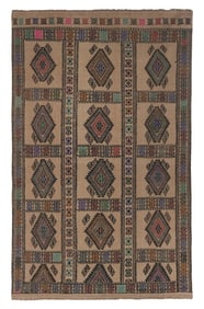 1960s Turkish Camel Kilim Rug