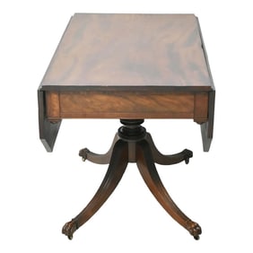 Early 19th Century Federal Period Mahogany Drop Leaf Carved Table New York Att. To Duncan Phyfe