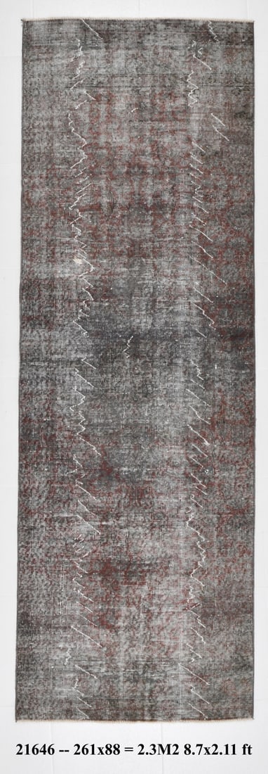 2'10'' x 8'6'' Handmade Vintage Wool Rug - 21646 (1 of 20)