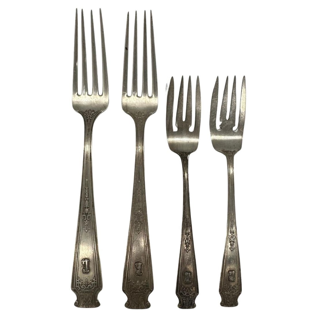 1918 Mandarin Sterling Silverware Set of Four Forks by Whiting Man (1 of 20)