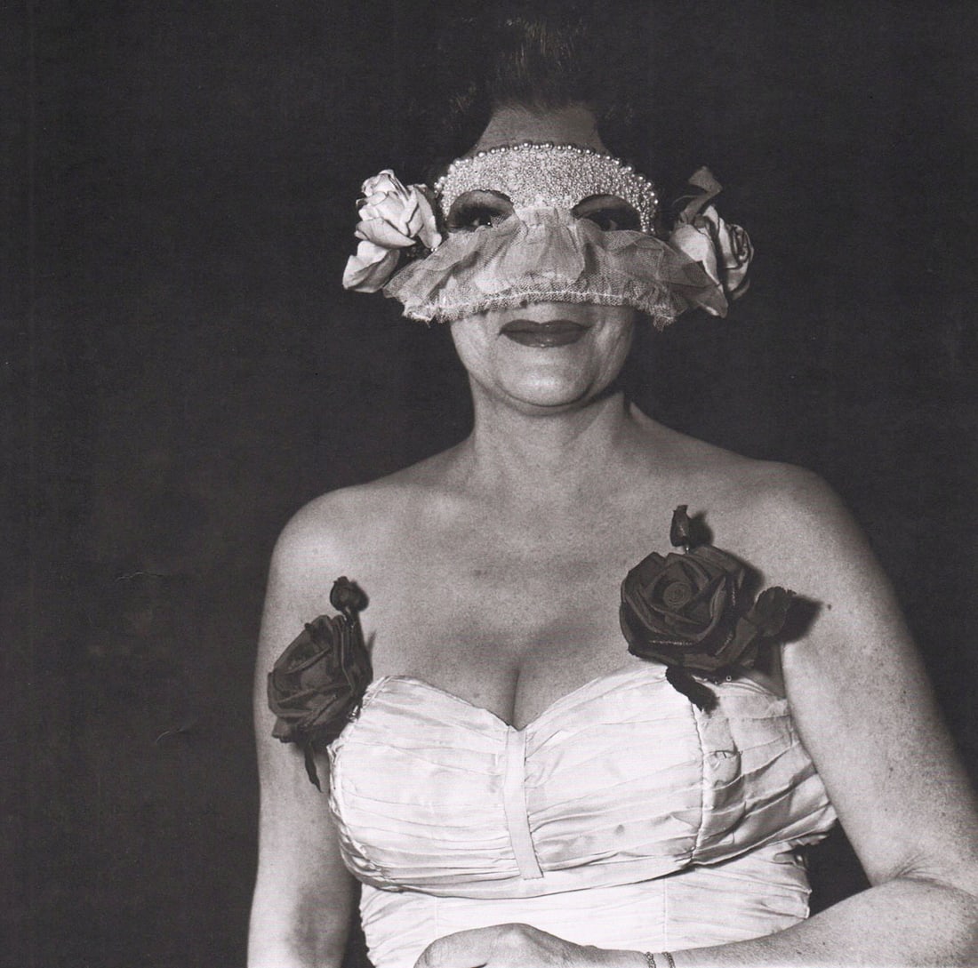 DIANE ARBUS - Lady at a masked ball, NYC, 1967 (1 of 1)