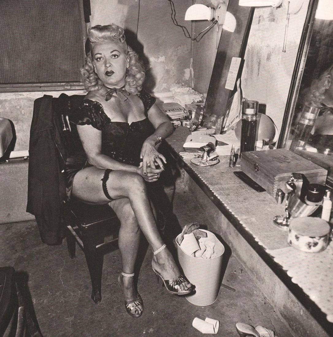 DIANE ARBUS - Burlesque comedienne in her dressing room, Atlantic City, NJ, 1963 (1 of 1)