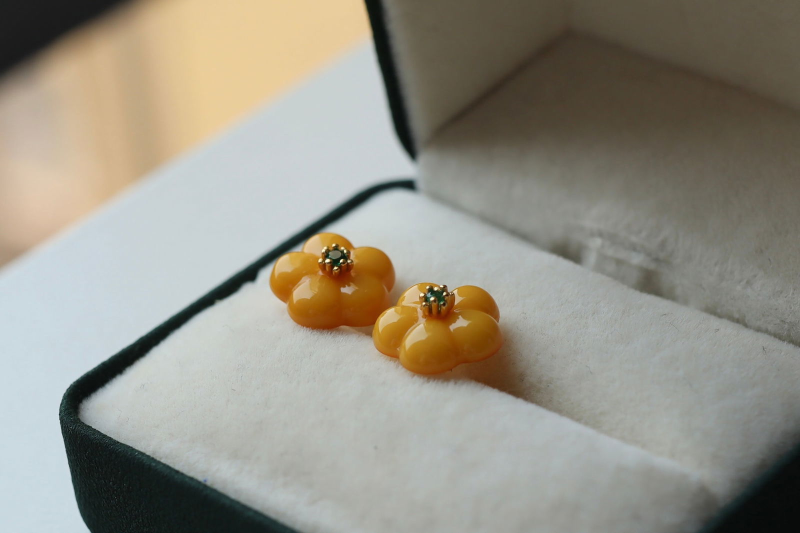 Sterling Silver Plated with 18k Gold Engraved Stud Earrings