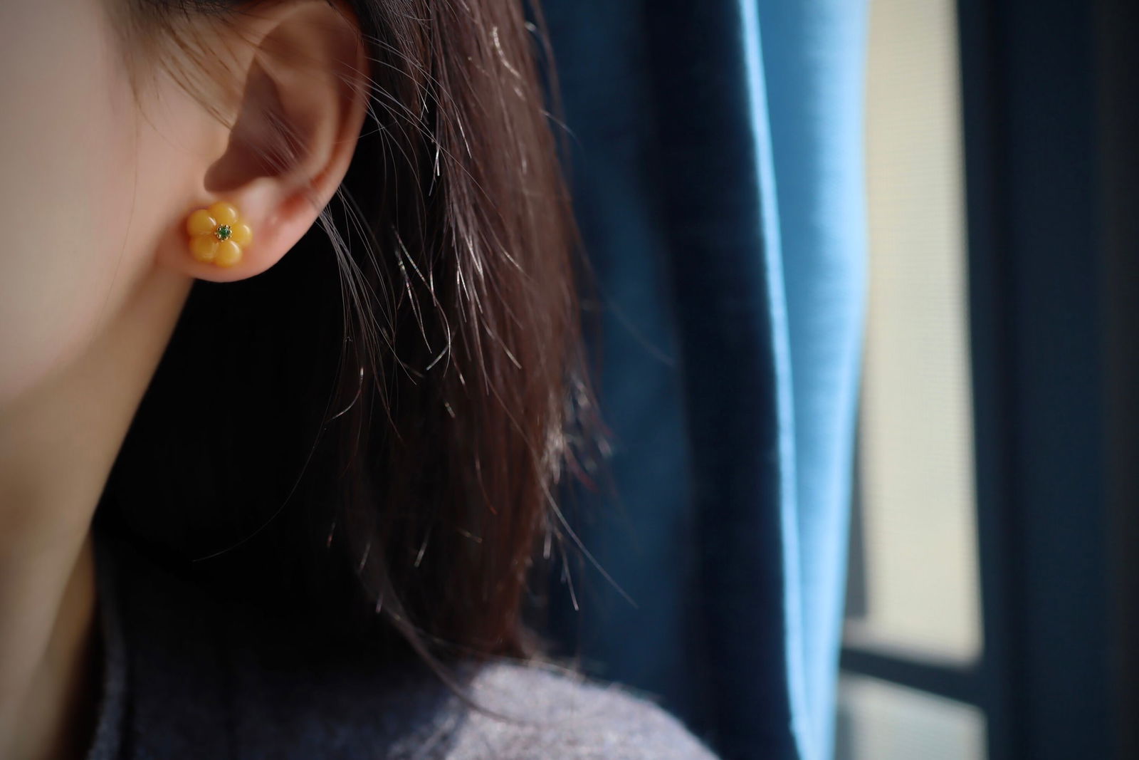 Sterling Silver Plated with 18k Gold Engraved Stud Earrings - 2