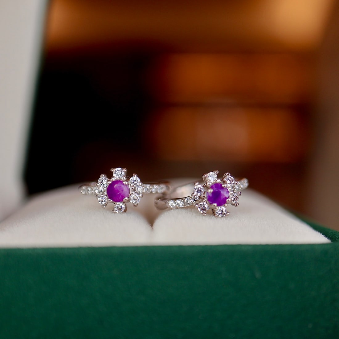 S925 Sterling Silver Inlaid Stud Earrings