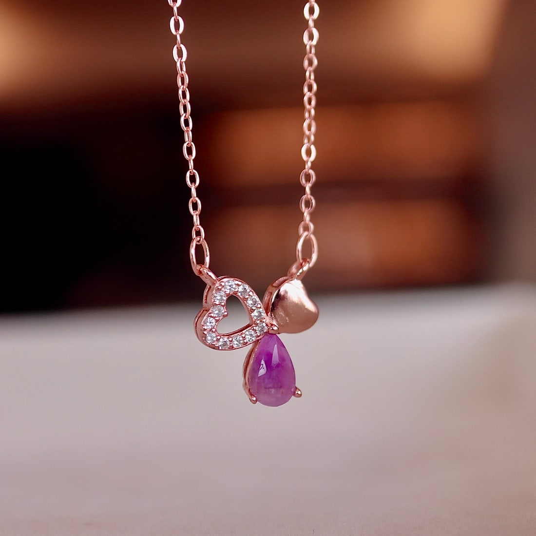 S925 Sterling Silver Rose Gold Pendant