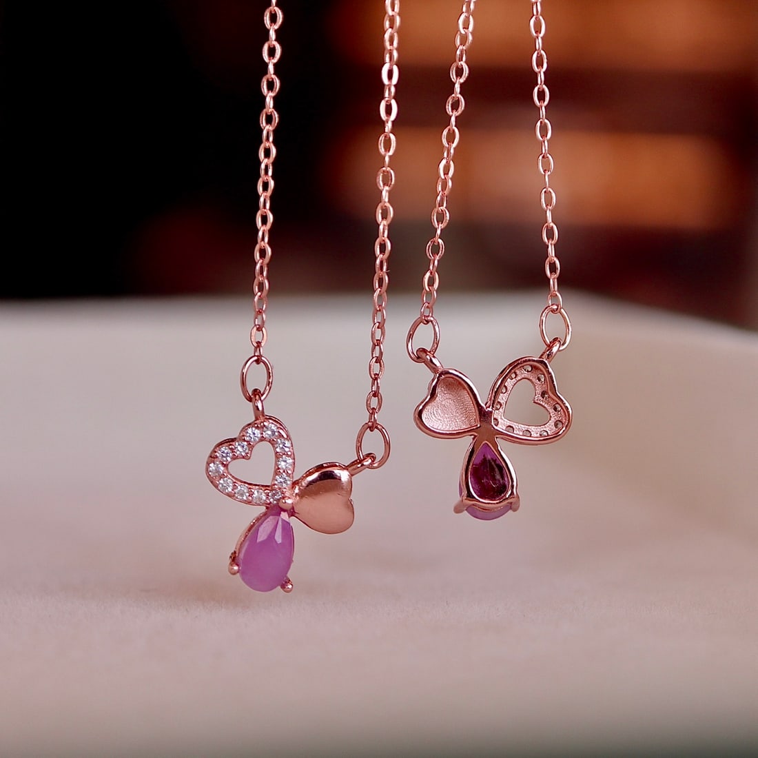 S925 Sterling Silver Rose Gold Pendant - 2