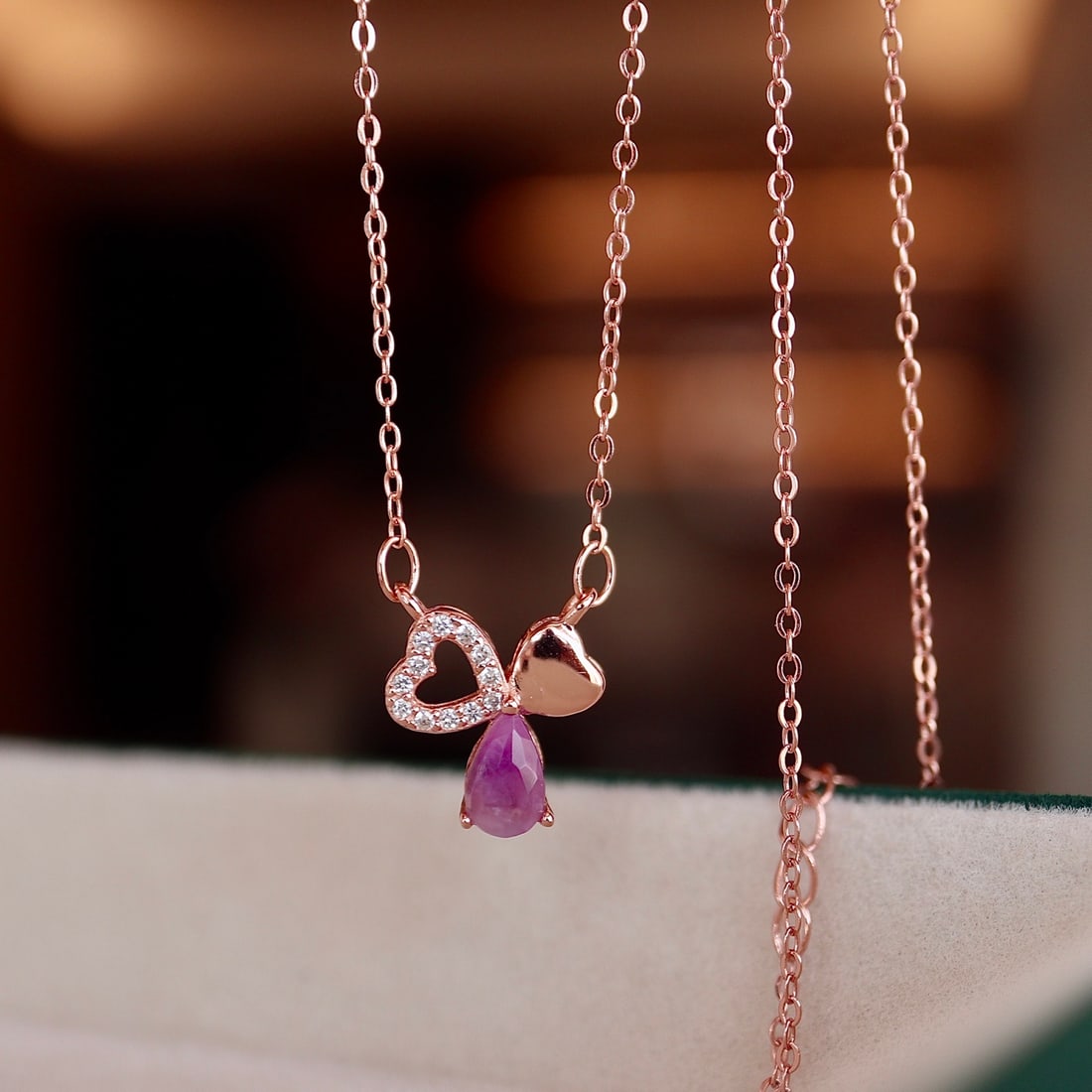 S925 Sterling Silver Rose Gold Pendant - 6