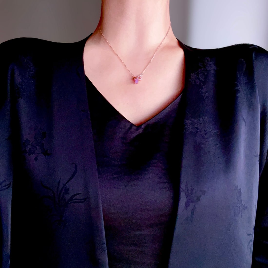 S925 Sterling Silver Rose Gold Pendant - 9