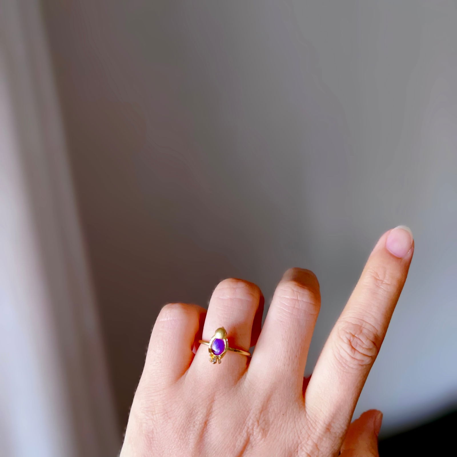 S925 Sterling Silver Inlay Ring - 7