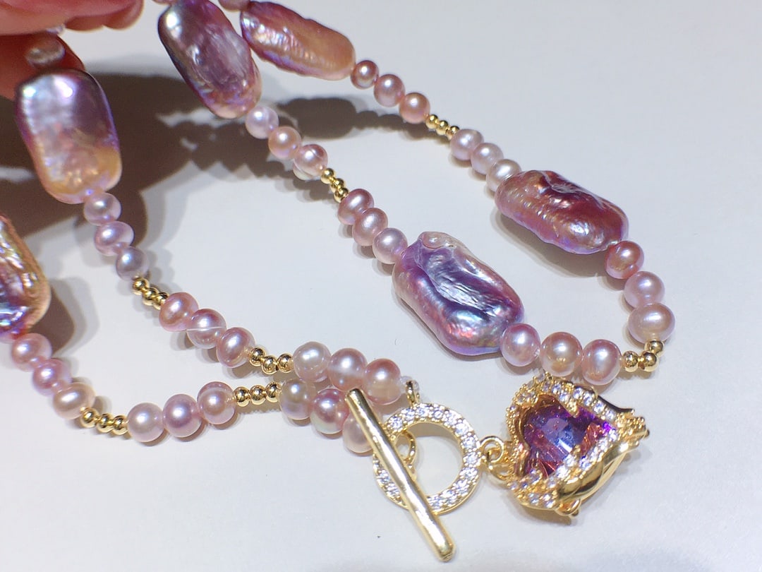 Natural Baroque Pearl Pendant - 6