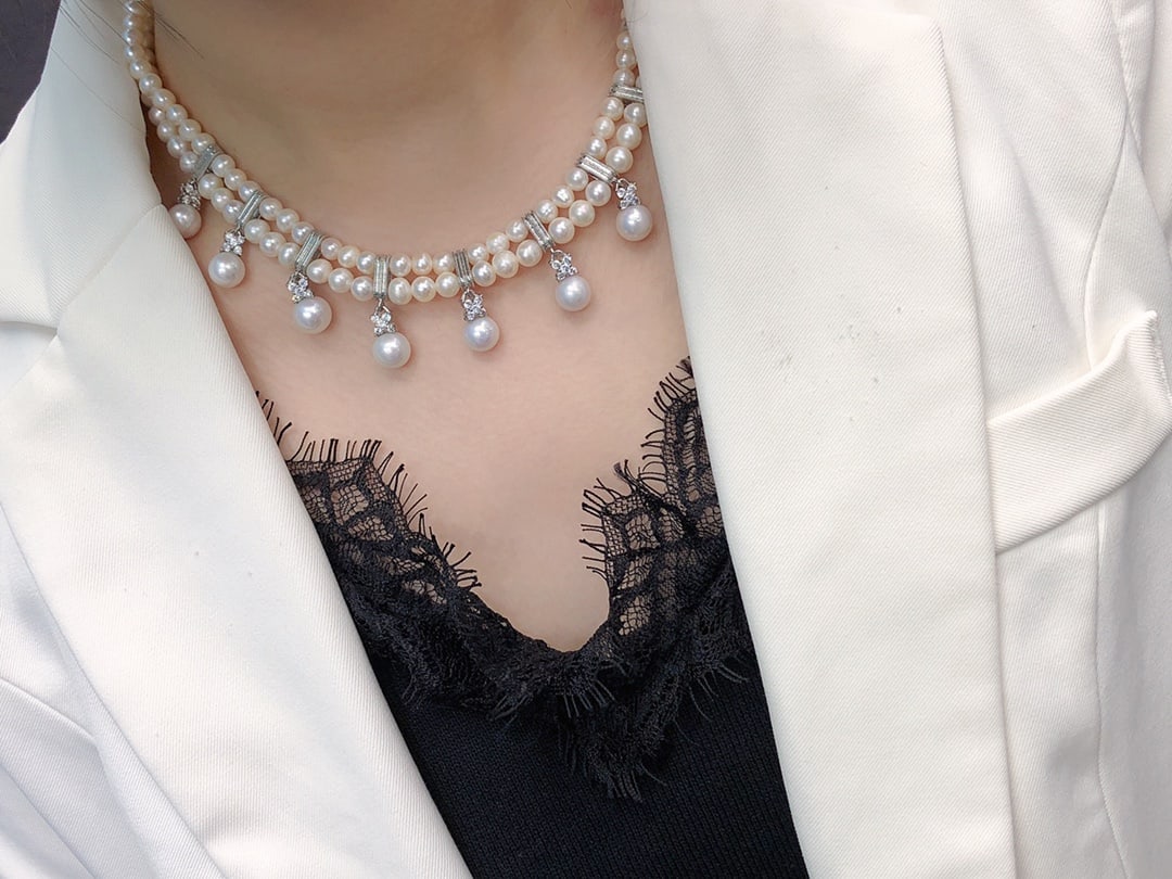 White Pearl Zircon Pendant - 2