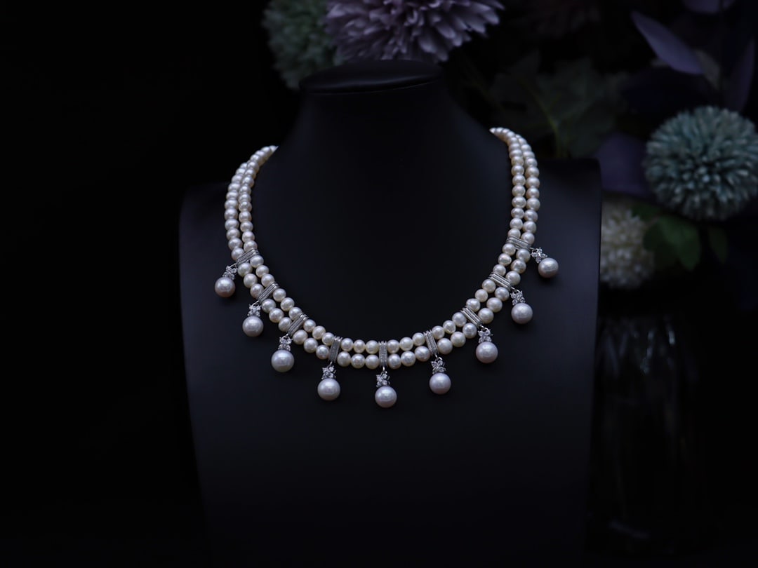 White Pearl Zircon Pendant - 5