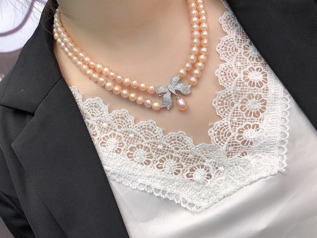 Natural Pearl Necklace - 8