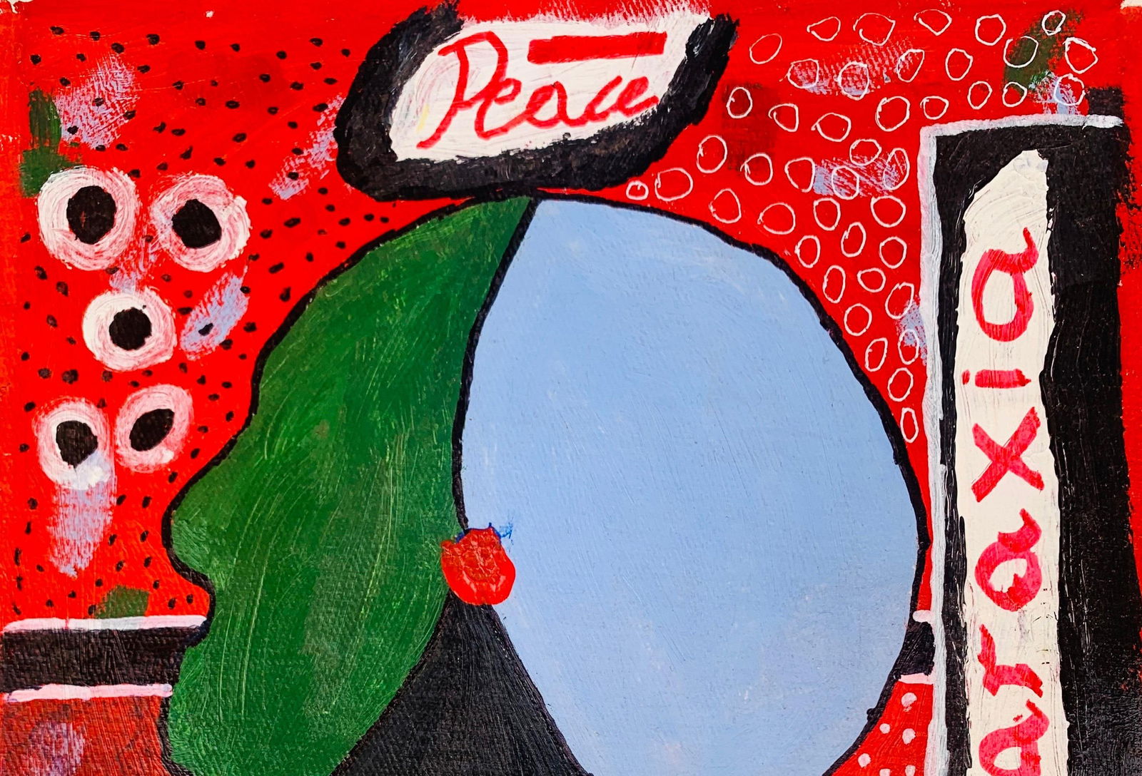 Olumide Ajayi, Ataraxia -21st Century, Contemporary, Abstract, Pop Culture, Anxiety, Miniature, 2024 - 9