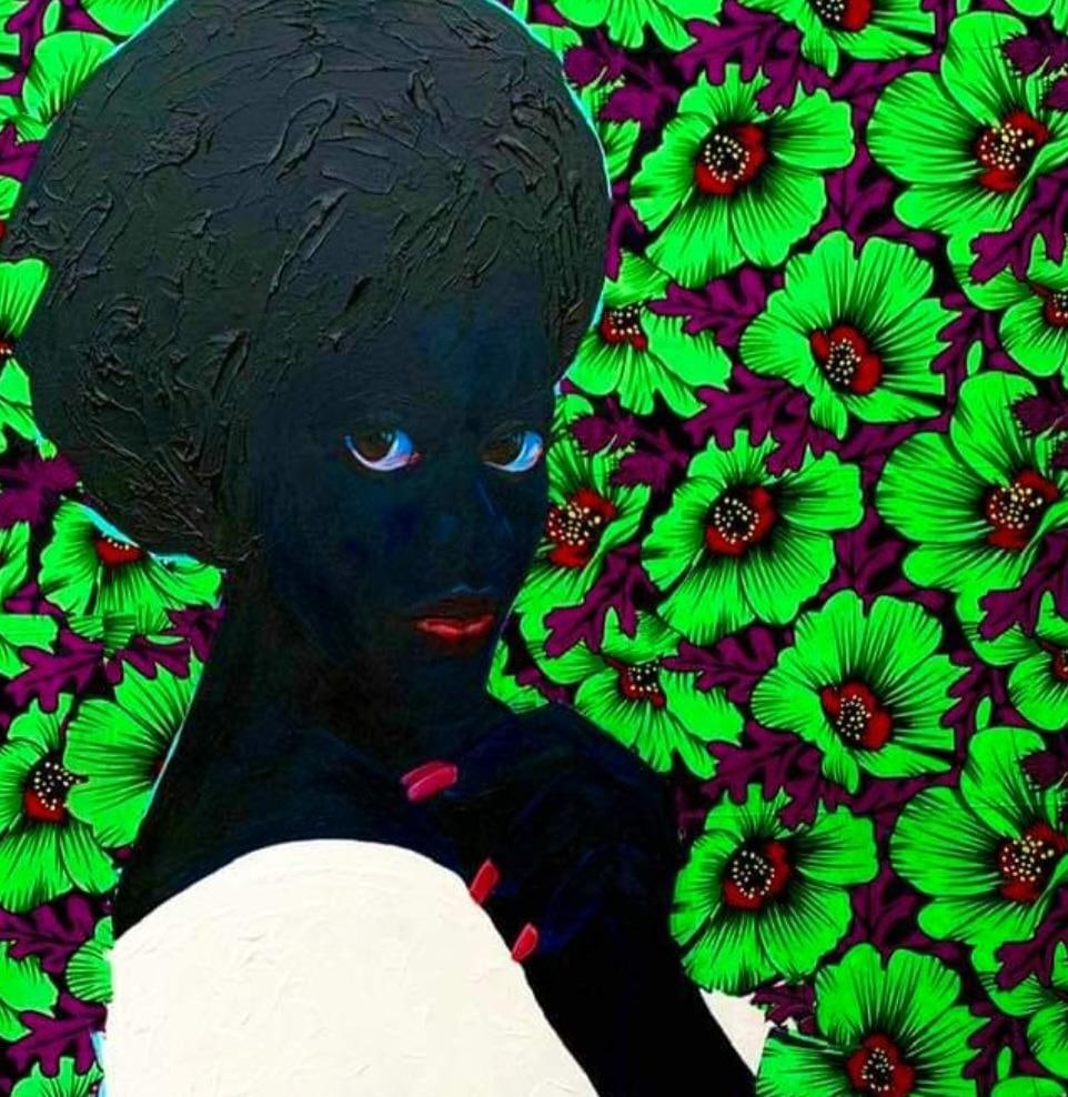 Abayomi Odetomi, Pearl - 21st Century, Contemporary, Figurative, Portrait, Women, Love, Floral, 2024 - 8