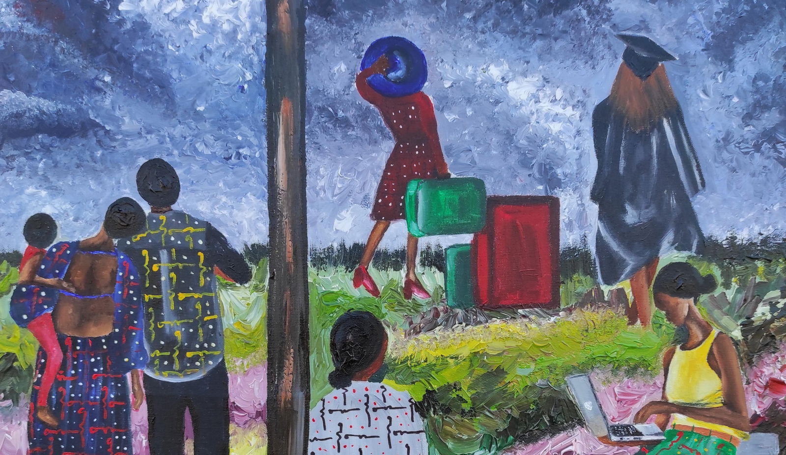 Olaosun Oluwapelumi, In Between Period -21st Century, Contemporary, Figurative, People, Modern Life, - 9