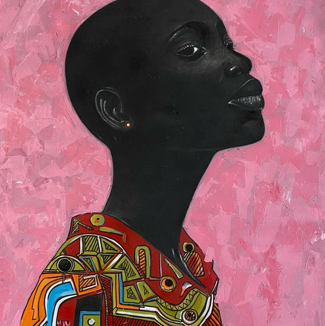 Wasiu Sunday Hassan, Bald is Beautiful -21st Century, Contemporary, Figurative Portrait, Africa - 8