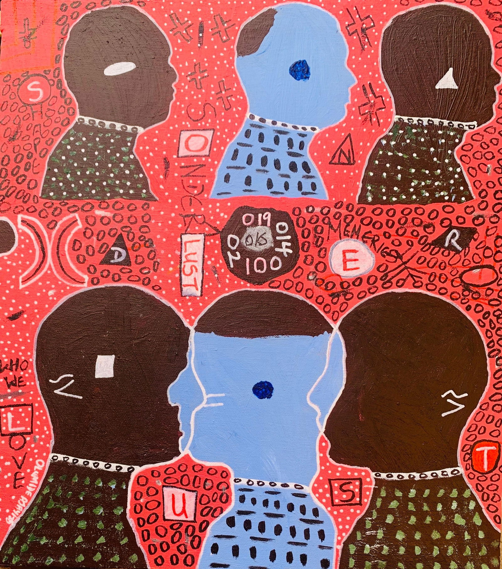 Olumide Ajayi, Sonderlust -21st Century, Contemporary, Abstract, Pop Culture, Anxiety, People, 2025 - 10