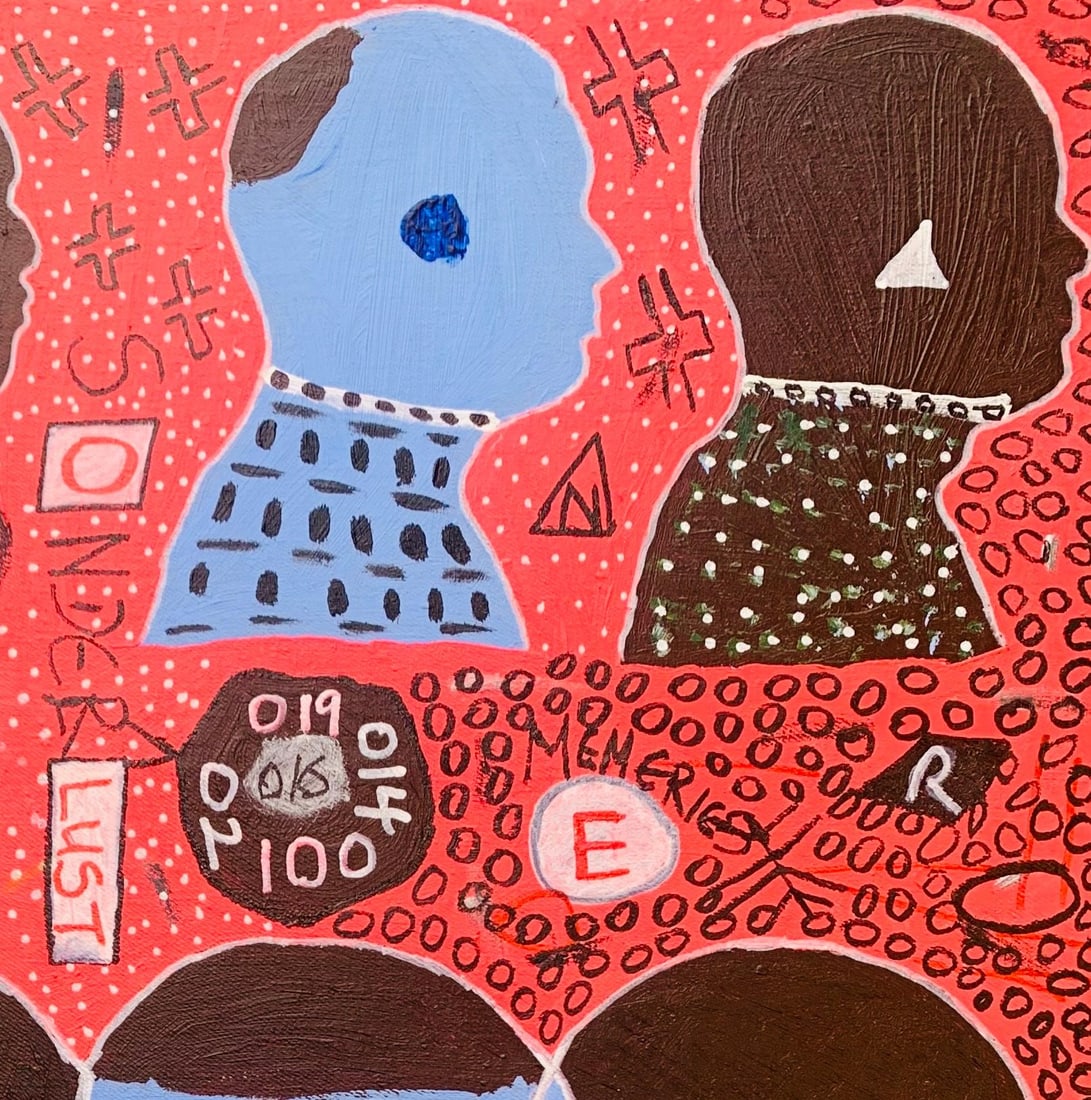 Olumide Ajayi, Sonderlust -21st Century, Contemporary, Abstract, Pop Culture, Anxiety, People, 2025 - 12