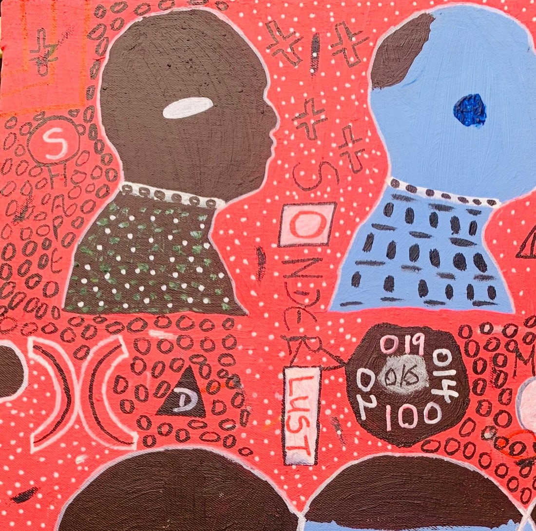 Olumide Ajayi, Sonderlust -21st Century, Contemporary, Abstract, Pop Culture, Anxiety, People, 2025 - 5