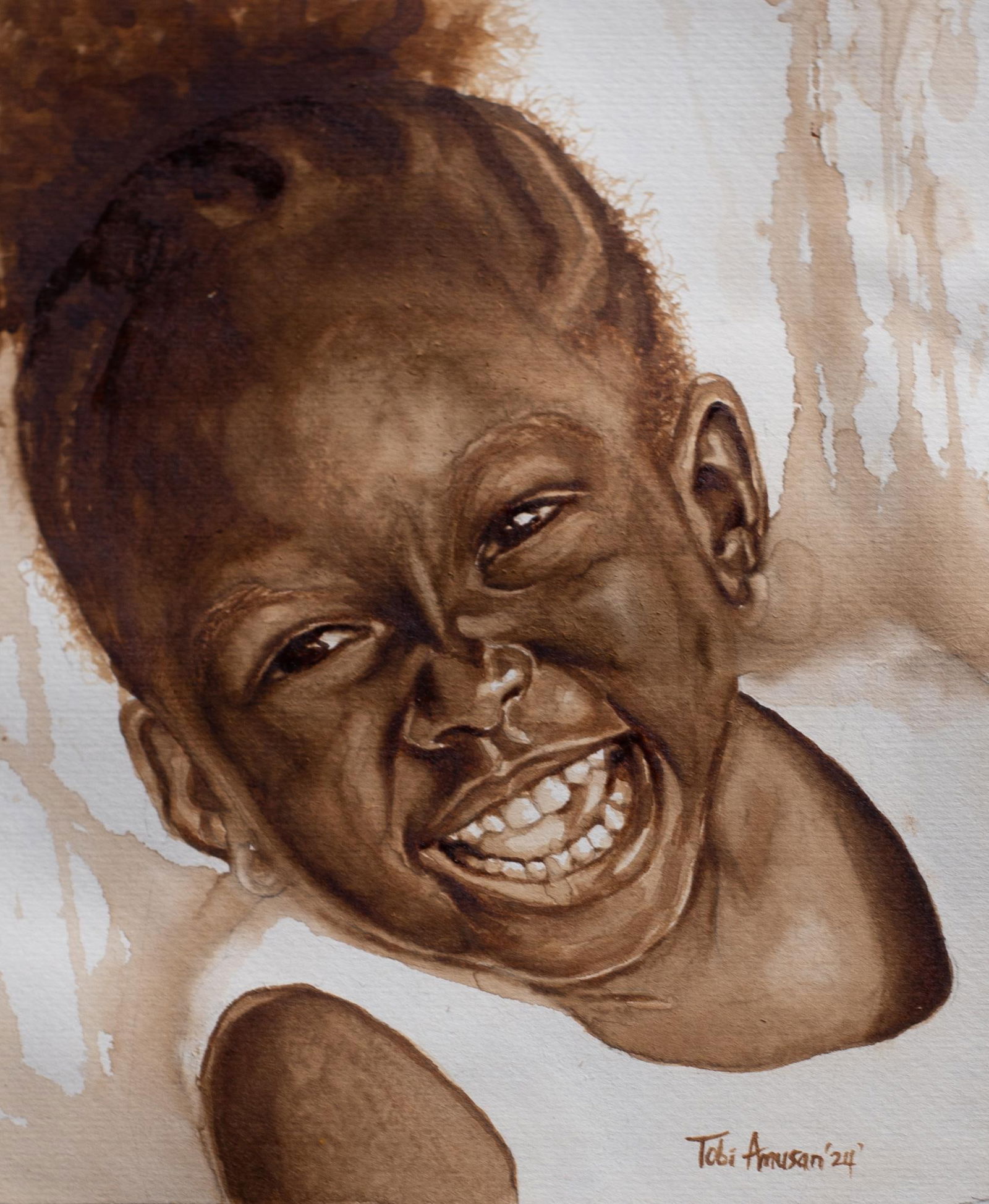 Oluwatobiloba Amusan, Joyful Moment 2 - 21st Century, Contemporary, Figurative Portrait, Children, - 2