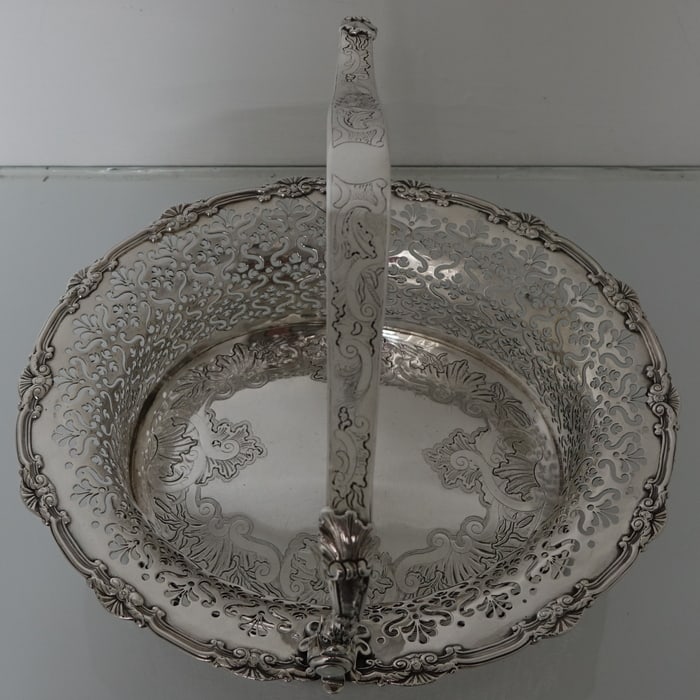 18th century Sterling Silver George II Cake Basket London 1738 Peter Archambo (1 of 9)