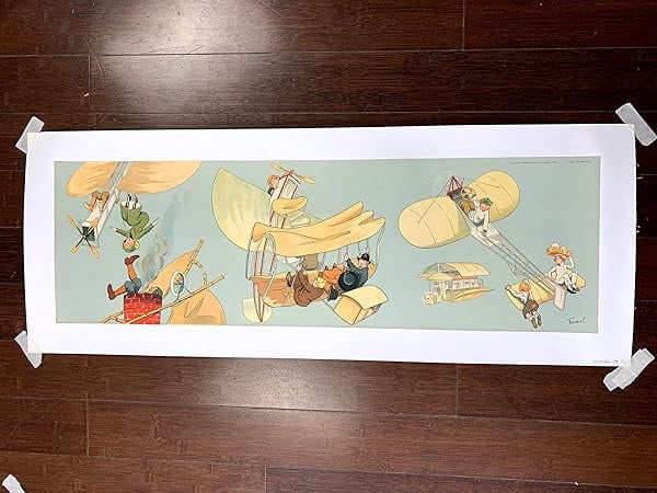 Sky Madness #1 - Art By Fernand Fernel (1910) 10.625x34.5 French Advertising Poster LB