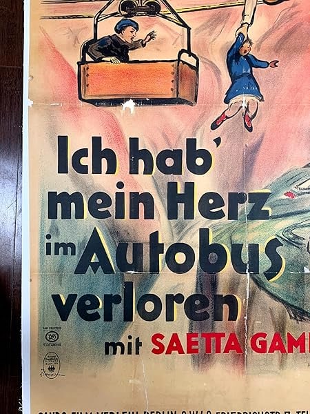 I Lost My Heart On A Bus (1929) 38x56 German Movie Poster - Pre WWII LB - 6