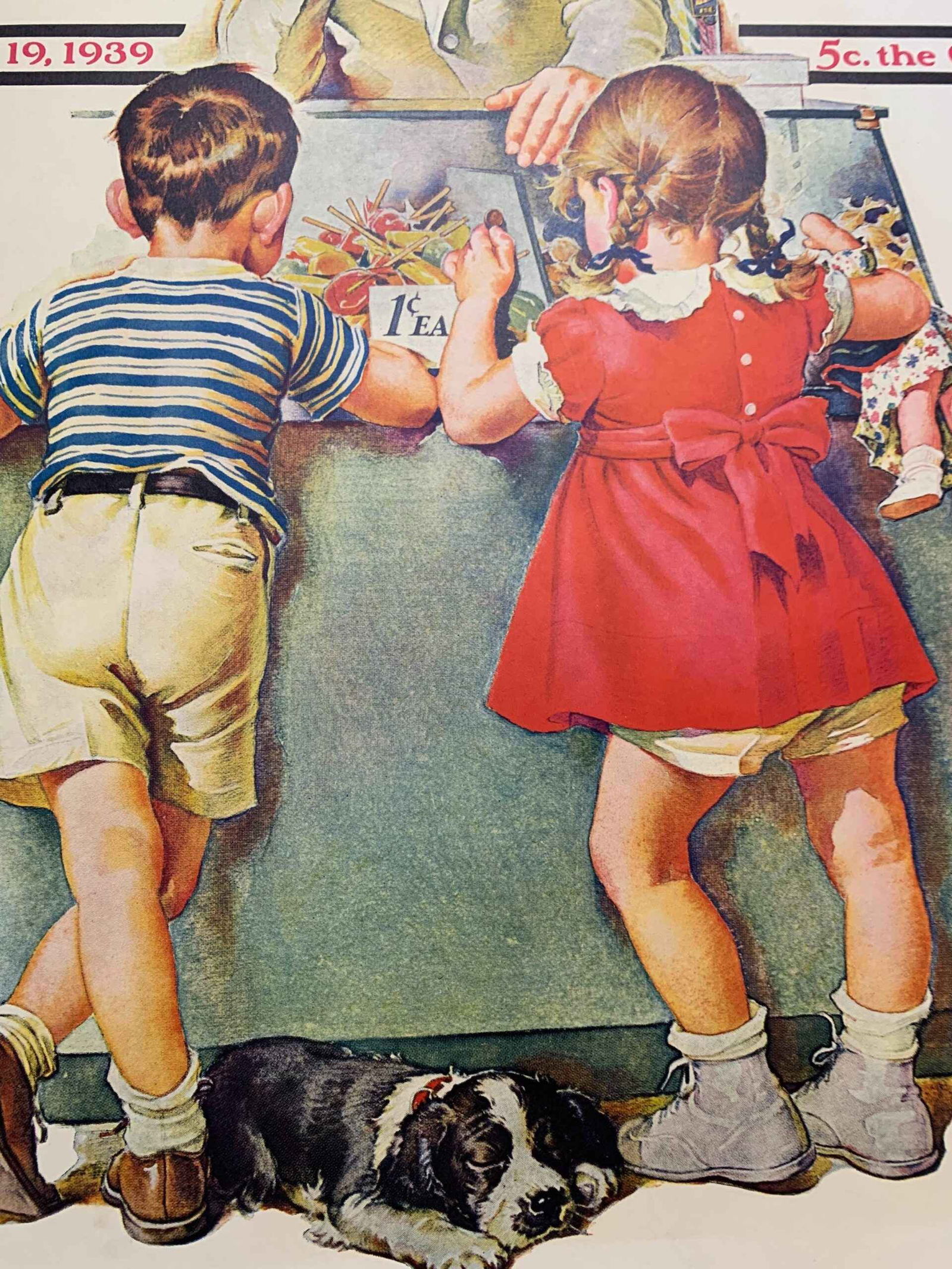 22x28 1939 Newstand Poster Saturday Evening Post - Art By Frances Tipton Hunter penny Candy - 4