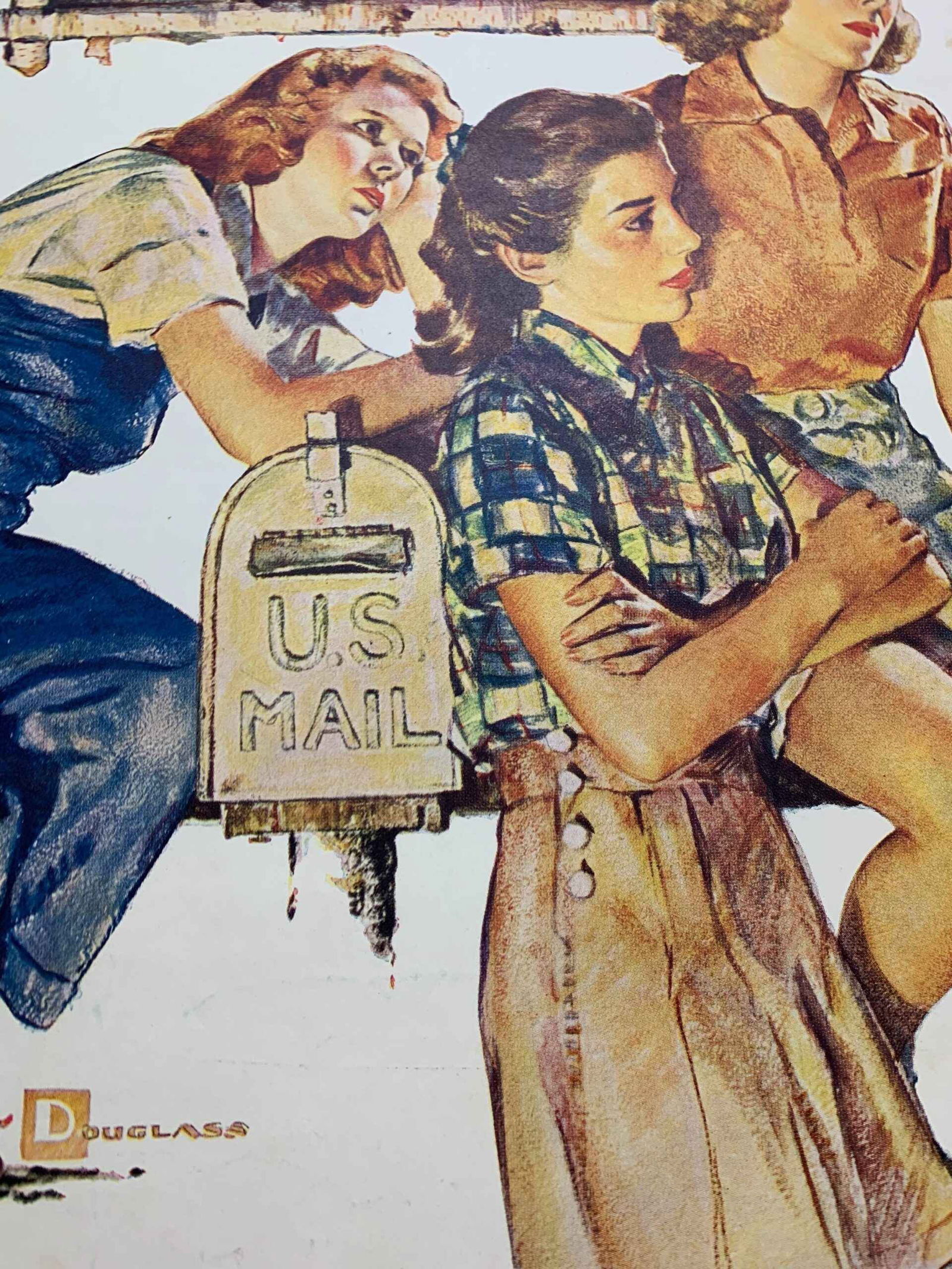 22x28 1942 Newstand Poster Saturday Evening Post - Art By Rudy Arnold soldier Looking Through - 4