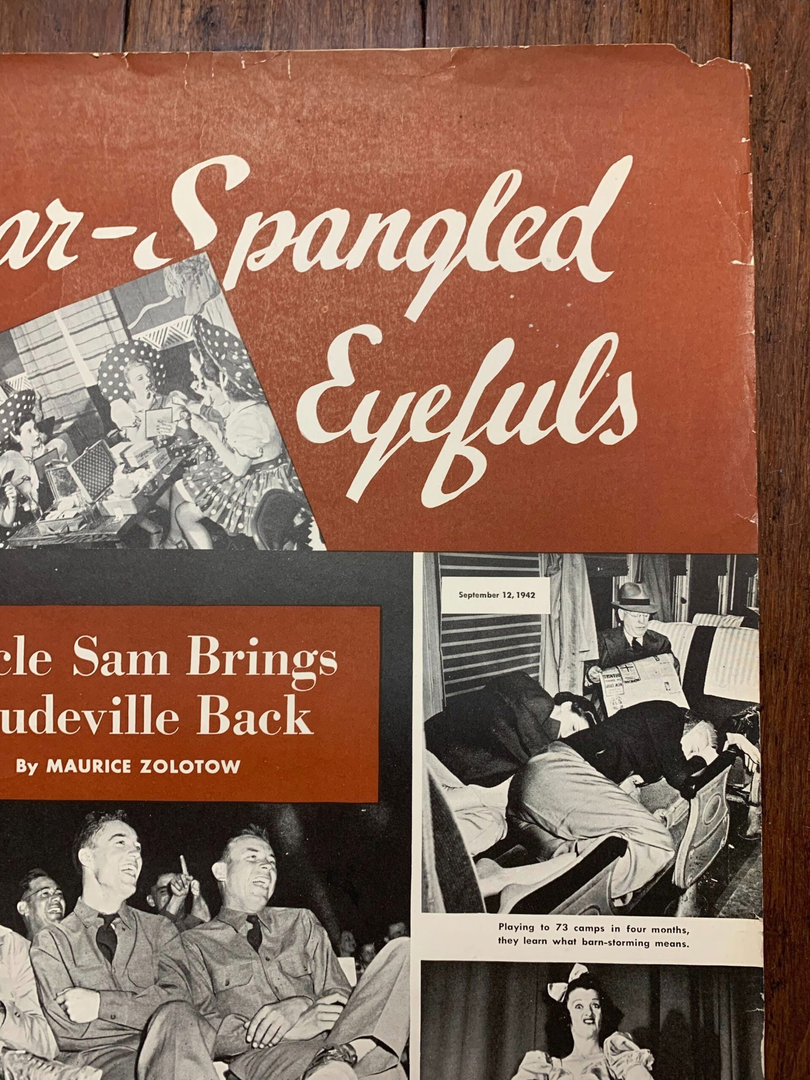 22x28 1942 Newstand Poster Saturday Evening Post - Art By Maurice Zolotow star Spangled Eyefuls - 2