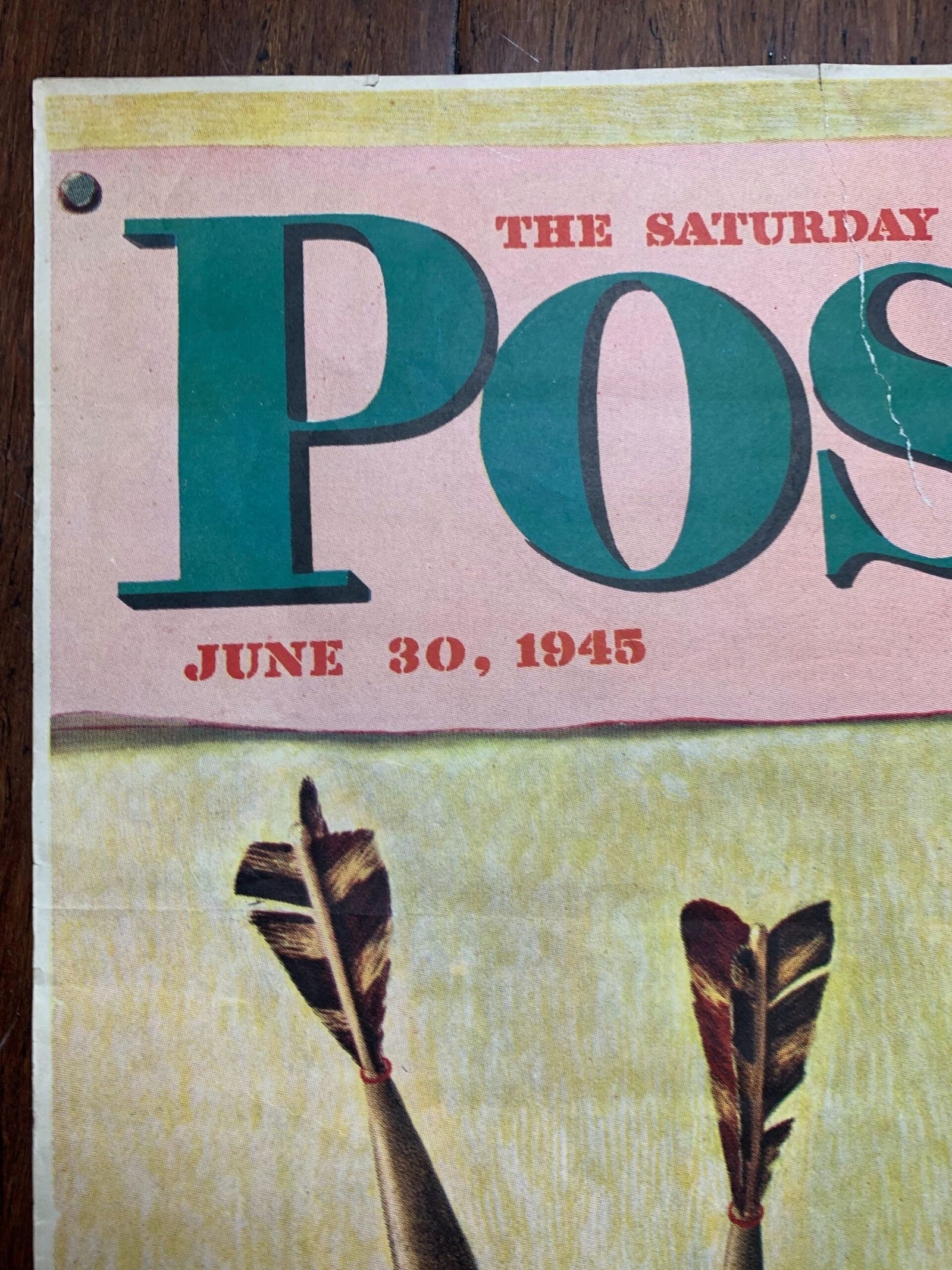 22x28 1945 Newstand Poster Saturday Evening Post - Art By John Atherton still Life Of Boys Toys - 2