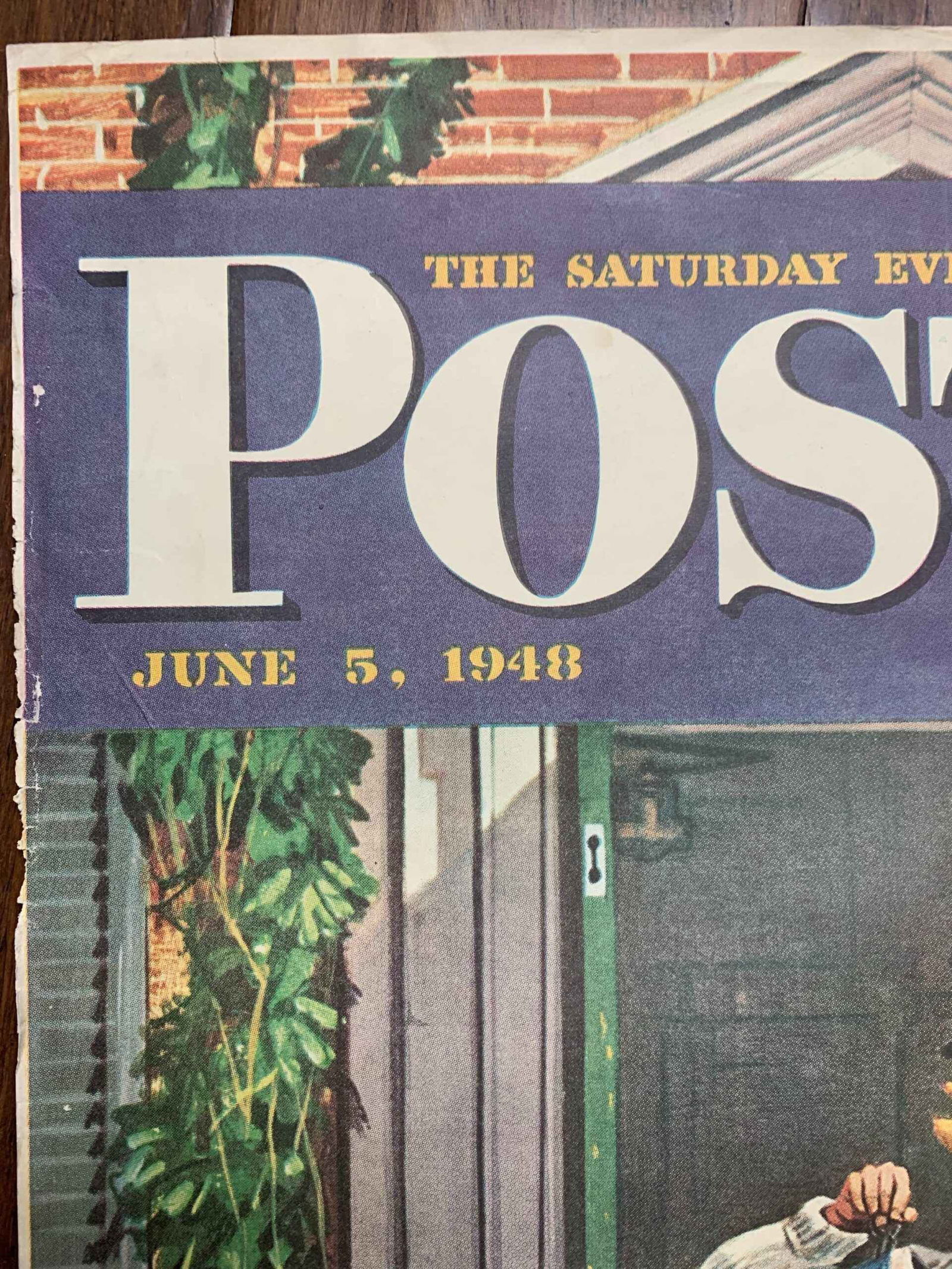 22x28 1948 Newstand Poster Saturday Evening Post - Art By Stevan Dohanos returning Home From College - 2