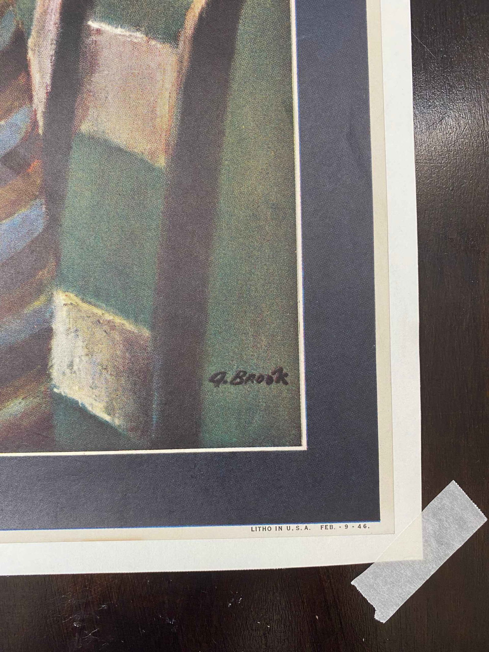 22x28 1946 Newstand Poster Saturday Evening Post - Art By Alexander Brook future Author LB - 3