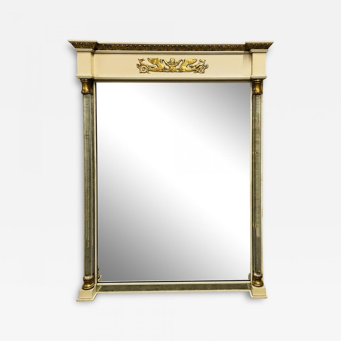 Hollywood Regency Style Grosfeld House Wall / Console / Pier Mirror, Bronze: Title: Hollywood Regency Style Grosfeld House Wall / Console / Pier Mirror, Bronze Description: Hollywood Regency Style Grosfeld House Wall / Console / Pier Mirror, Bronze A Grosfeld house bronze moun