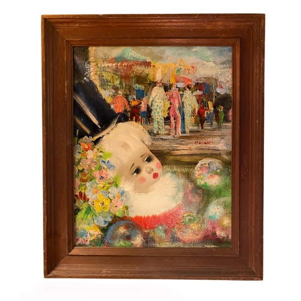 The Doll and The Circus Oil Portrait Painting by Santini Poncini (1 of 10)