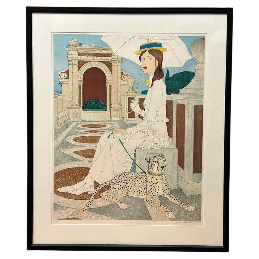 Artist Proof by Philippe Henri Noyer: Title: Artist Proof by Philippe Henri Noyer Description: This lithograph is hand signed and marked EA (epreuve d'artiste) artiste proof in English which means that it is the first the artist made. Phi