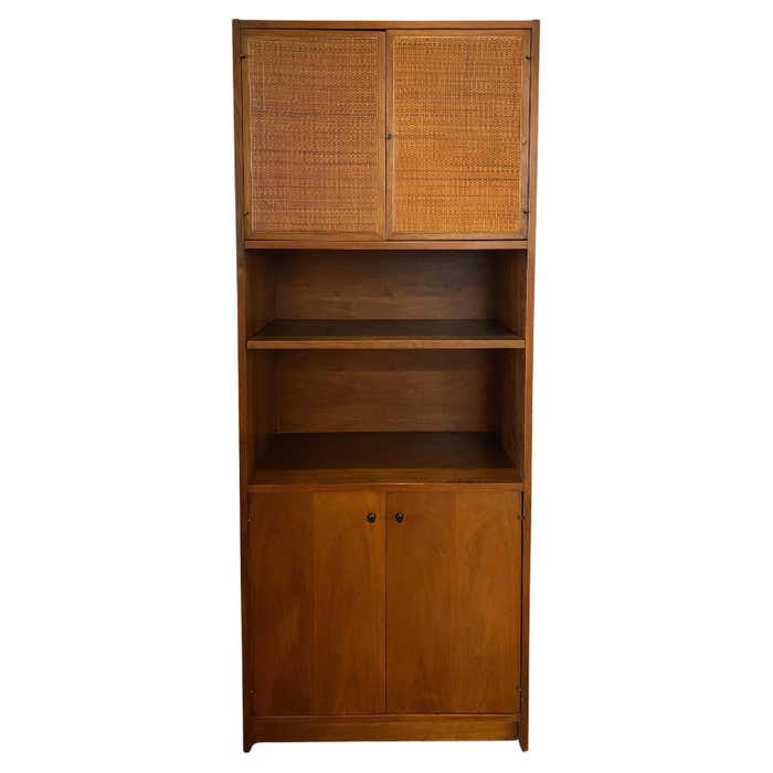Large Midcentury Cabinet by Jack Cartwright for Founders Furniture, circa 1960: Title: Large Midcentury Cabinet by Jack Cartwright for Founders Furniture, circa 1960 Description: This tall cabinet, designed by Jack Cartwright for Founders Furniture around 1960, reflects the clean