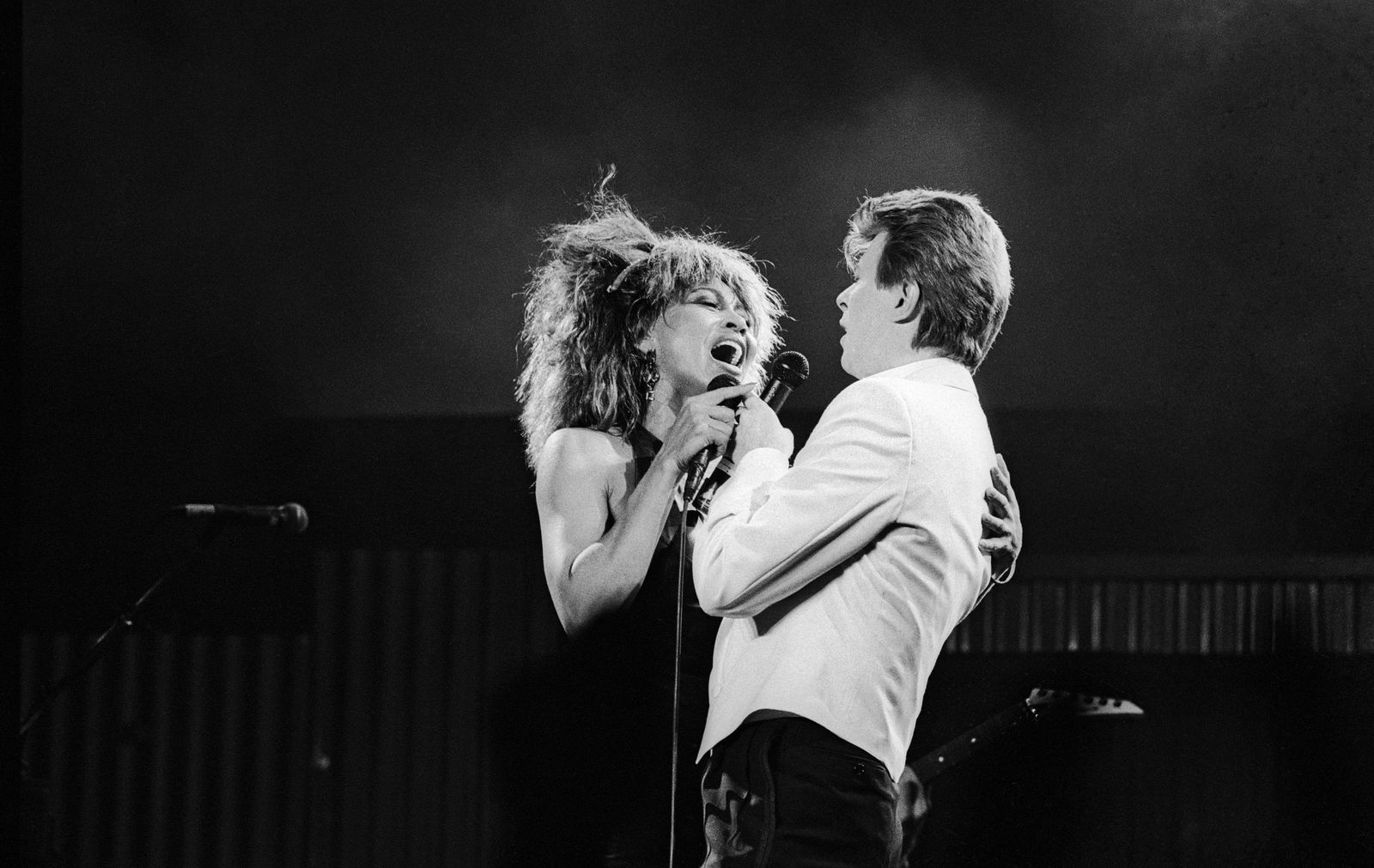 Turner And Bowie 1985 - Dave Hogan Signed Limited Edition: 1985 (printed later): Title: Turner And Bowie 1985 - Dave Hogan Signed Limited Edition: 1985 (printed later) Description: Turner And Bowie 1985 - Dave Hogan Signed Limited Edition David Bowie and Tina Turner duetting on To