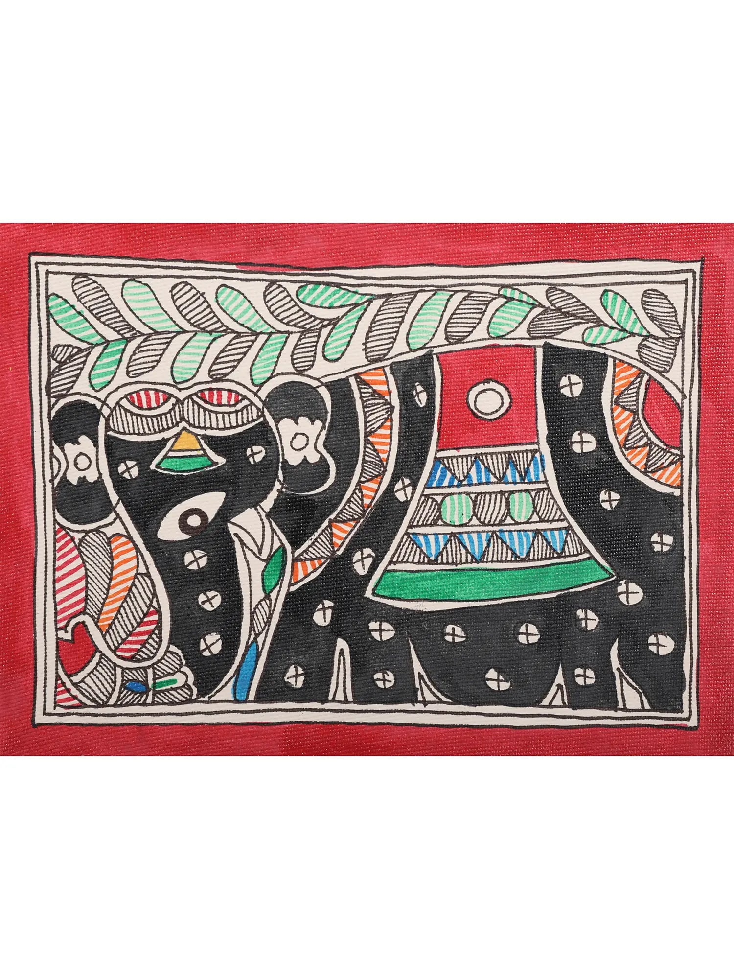 An Ode to Mithila This captivating painting, brought to life by the skilled hand of artist Ajay: Title: An Ode to Mithila This captivating painting, brought to life by the skilled hand of artist Ajay Kumar Jha, is a window into the rich cultural heritage of Mithila. Painted on delicate handmade p