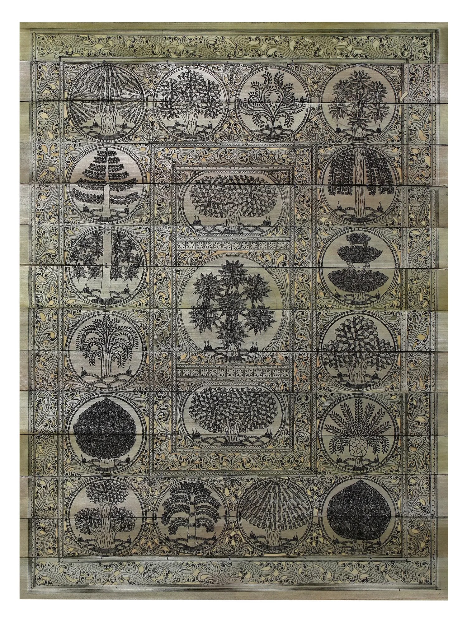 Tree Series 49: Title: Tree Series 49 Description: Specifications WRB345 Paata painting from Orissa 19 inch Height X 14 inch Width Weight 300 gm Reserve: $162.00 Shipping: Domestic: Shipping rates