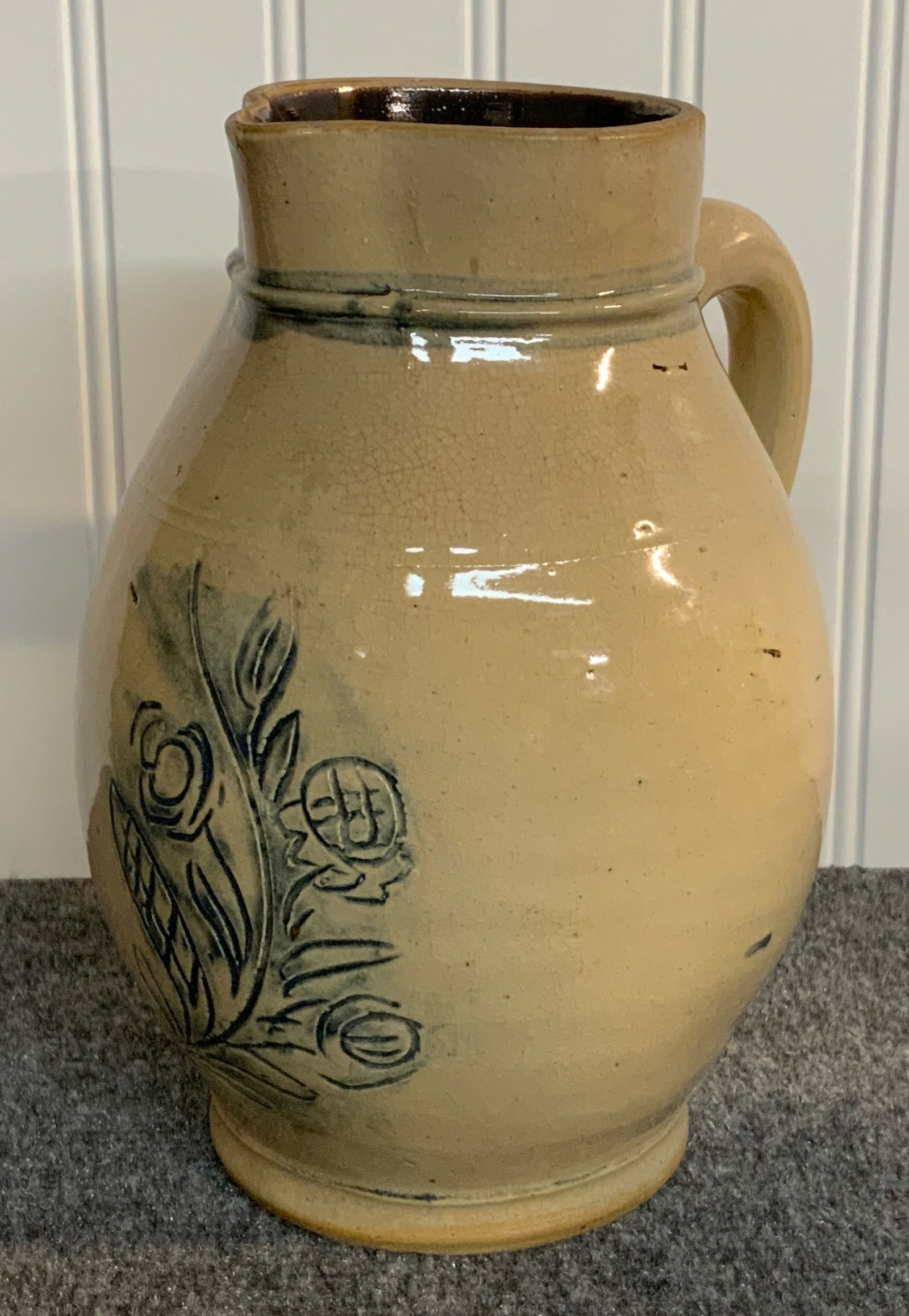 Incised Stoneware Pitcher - 3