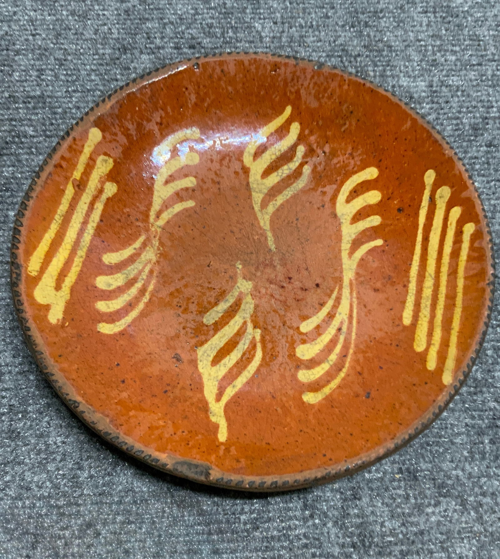 19th C. Redware Plate - 2