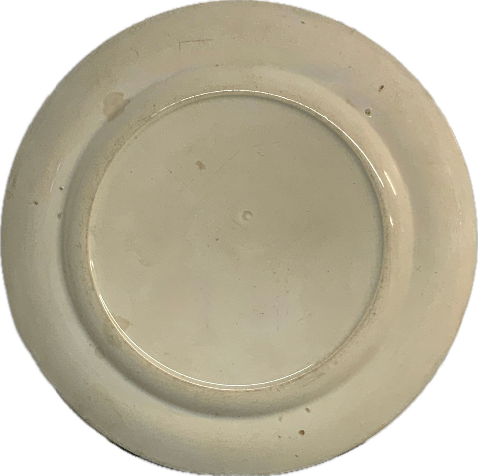 Large Spatterware Plate with Four Color Peafowl - 3