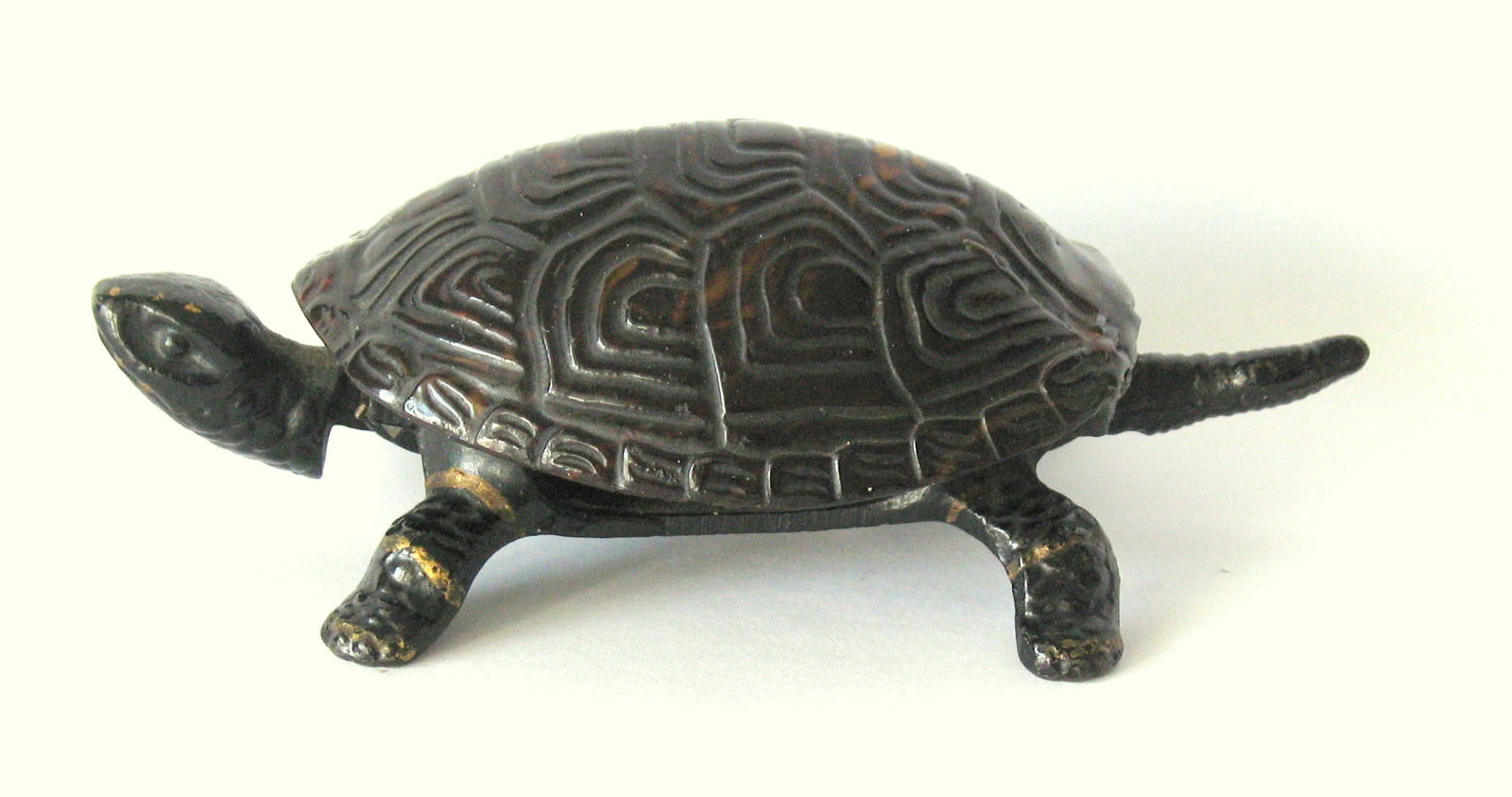 Antique cast metal turtle shop counter bell. (1 of 5)