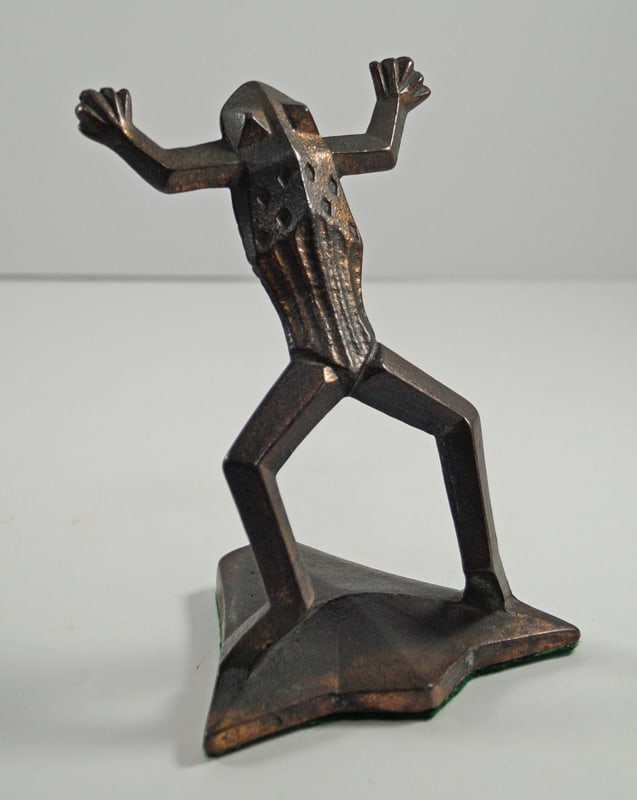 Antique Leaping Frog Cast Iron Doorstop 1930 (1 of 6)