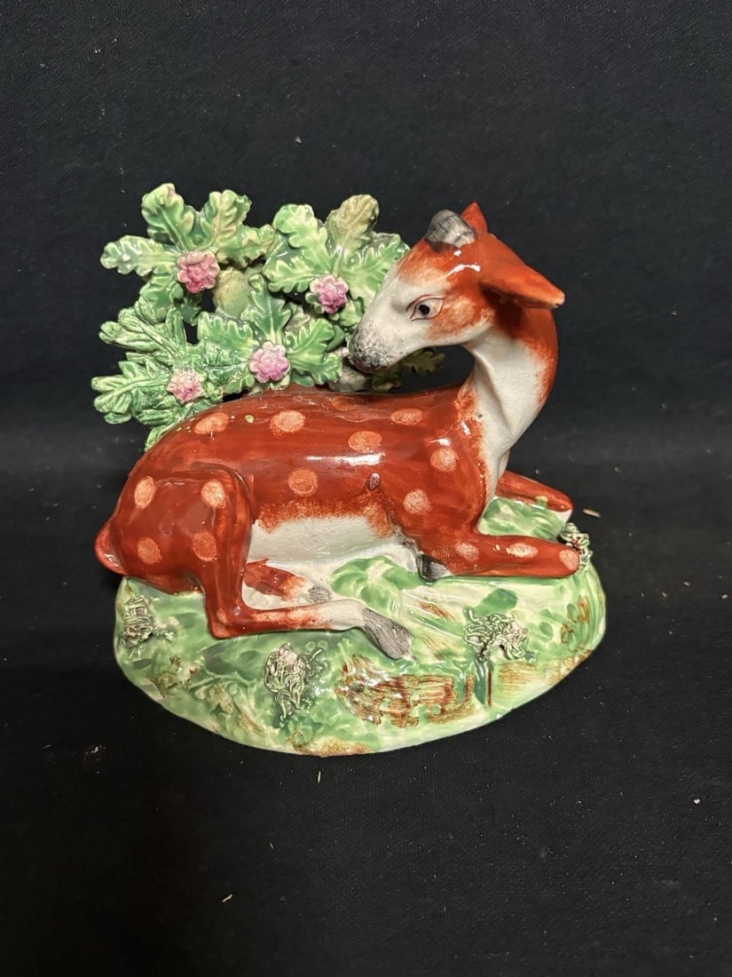 Staffordshire Bocage Deer Figure (1 of 5)
