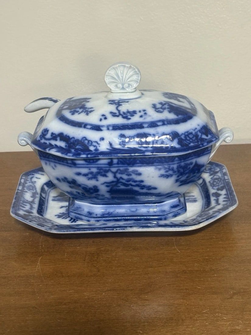 4pc Hong Kong Flow Blue Sauce Tureen (1 of 12)
