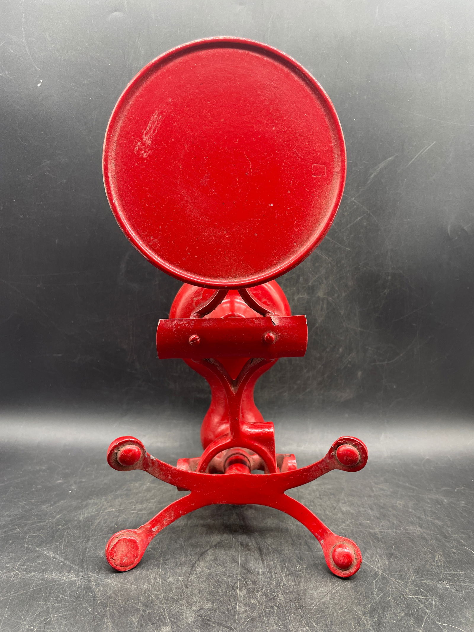 Antique Red Cast Iron General Store Candy Balance Scale with Basket #4 - 6